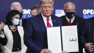 Donald Trump signs Operation Warp Speed