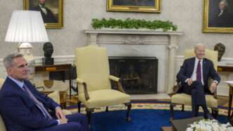 House Speaker Kevin McCarthy and President Joe Biden meet to discuss the debt ceiling