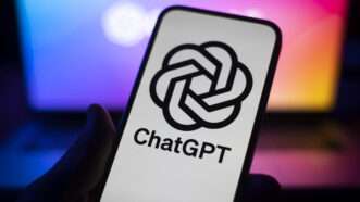 ChatGPT logo on phone